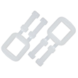 Strapping Buckles Polypropylene Buckles for Plastic Strapping, White, Light Duty, 12mm, Pack of 1000
